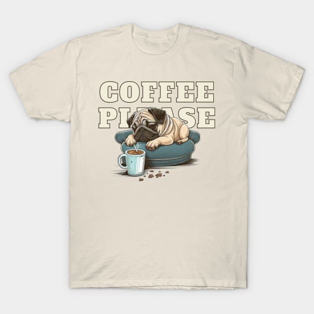 Coffee Pug T-Shirt by T-signs